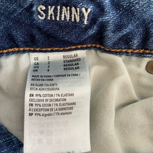 American Eagle Super Stretch Skinny Jeans, Cotton Skinny Jeans, Size: 2 Regular - Picture 3 of 9
